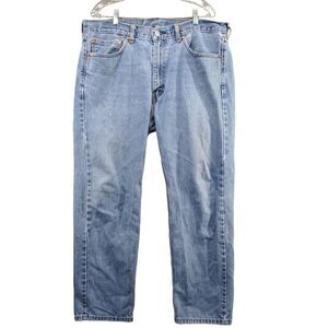 Levi's 505 Men's Regular Straight Fit Jeans Blue 38x30 Stone Wash Denim